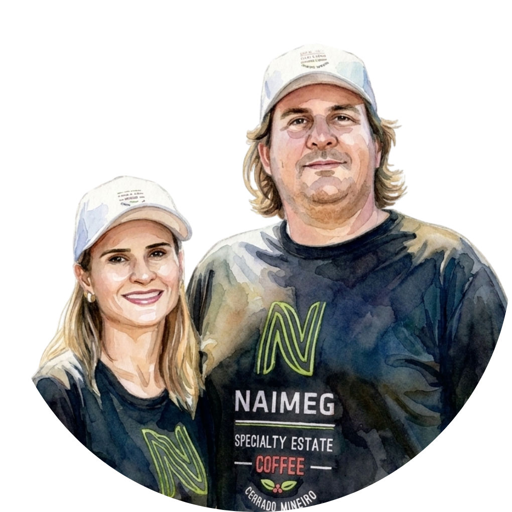 Natália e Jorge, produtores Naimeg